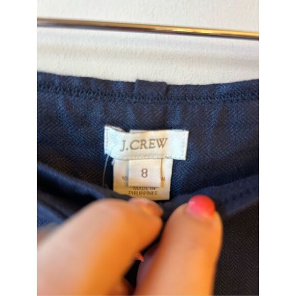 NWT J. Crew Linen Cafe Trouser Wide Leg size 8 Navy - Picture 3 of 12